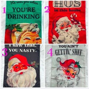 Choice - SASSY SANTA Christmas burlap garden flag